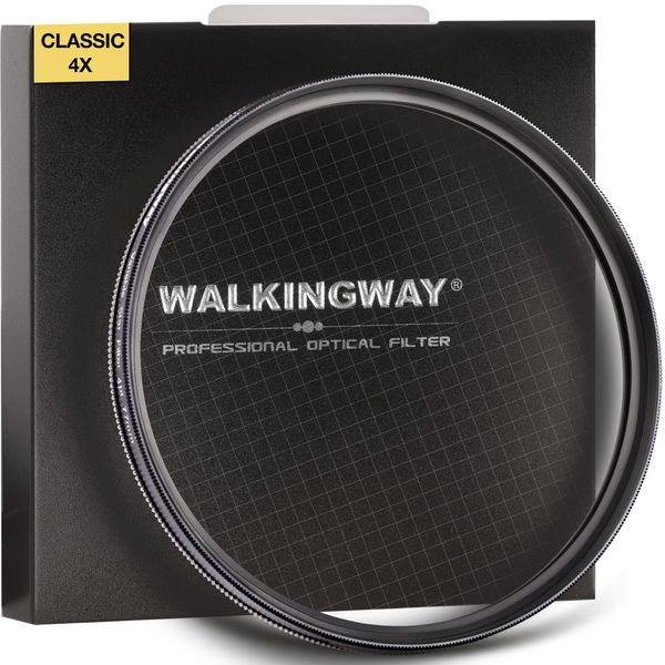 Walking Way 4 Points Star Filter 95 MM Variable Twinkle Effect - Cross-screen Filter - Slim Sparkling Effect Lens
