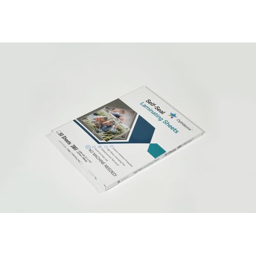 Optiazure Self-Seal Laminating Sheets 9.1"x11.8" Inches, 3mil 50Pack, Letter Size, Single Sided