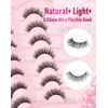 Frihappy Natural False Eyelashes Flared Wispy False Lashes Natural Look HA-17