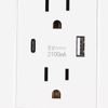 US Socket, ABS US Plug Portable US Wall Outlet with USB and Type C Ports, US Wall Socket 110?220V