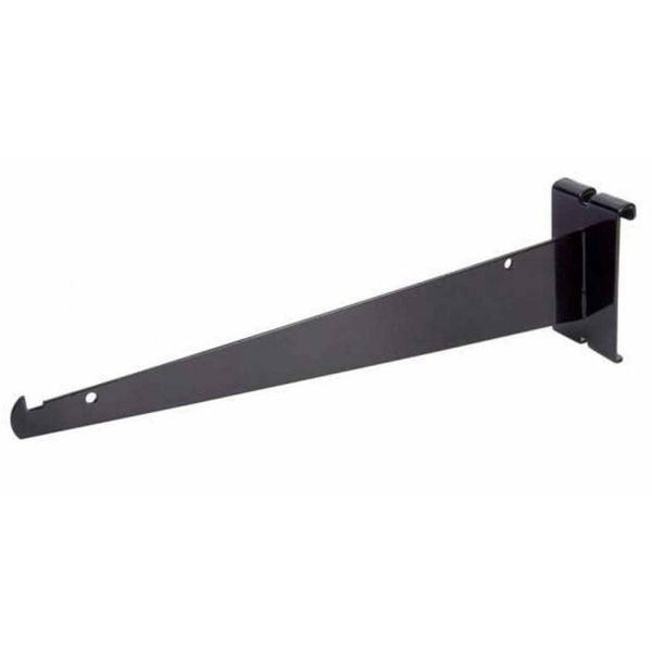 Shelf Bracket Hardware Garage Storage for Glass Shelving 12" Black Pack of 48