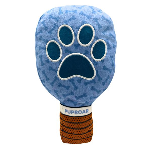 PUPROAR Pickleball Paddle Dog Squeaky Toy – Funny Squeaky & Crinkle Paper Toy for Dogs, Perfect Stocking Stuffer – Cute Christmas Dog Toy for Sporty Pups