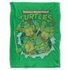 TMNT Blanket, 60"x80" TMNT Group Retro Silky Touch Super Soft Throw Blanket