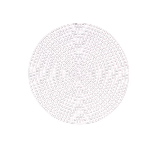 Vaessen Creative Plastic Canvas, Circle-Shaped, 7 Count, Flexible Mesh Sheets for Crafts, Embroidery and Cross Stitch, 10 Pieces, ø11cm or 4.3", Transparent