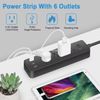 Wall Mountable USB Surge Protector Power Strip with 3 USB Ports & 4 Outlet Plugs