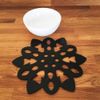Snowflake Placemat Set - Gloss Orange 2 Placemats Large 38cm