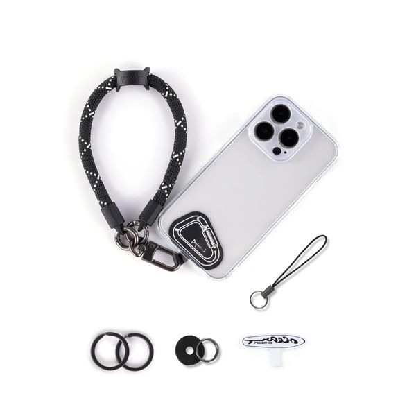 Project-cb Smartphone Strap, Hand Strap, Camera Hand Strap, Strap Holder, Wrist Strap, Fall Prevention, Adjustable, Ring Strap, black shadow