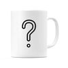 WeDoMugs White Question Mark Graphic Icon Ceramic 11oz Coffee Tea Gift Mug Cup