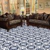 MyTinyWorld 1:12th Mixed Blue Ornate Pattern Tile Sheet With Light Grey Grout