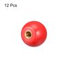 sourcing map 12Pcs Threaded Ball Knobs, M6 Female Thread Thermoset Ball Knob 0.98'' Dia Red Round Operation Ball Handles with Copper Insert for Machine Handle Tool Replacement