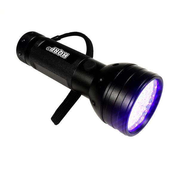 HQRP 390 nM 51 LED Flashlight Blacklight for Hotel Room Inspection, Saliva Sperm Identification, Pet Urine Detection, Scorpion Hunting, Security Control, Leak Detection, etc.