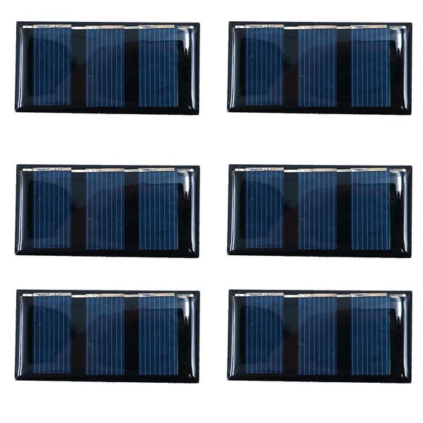 Packung mit 6 ZONADAH 0.2W 1.5V Mini Solar Panel Kit, Batter Ladegerät, DIY Home, Science School Projekte, Camping, Angeln, Wandern Outdoor Garten Licht Ladewerkzeuge