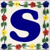 2 pcs Bouquet Talavera Clay House Letter S