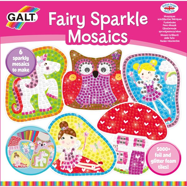 Galt Toys, Fairy Sparkle Mosaics, Kids' Craft Kits, Ages 5 Years Plus