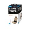 Simply D-Shape Lumbar Cushion, Black, One Size
