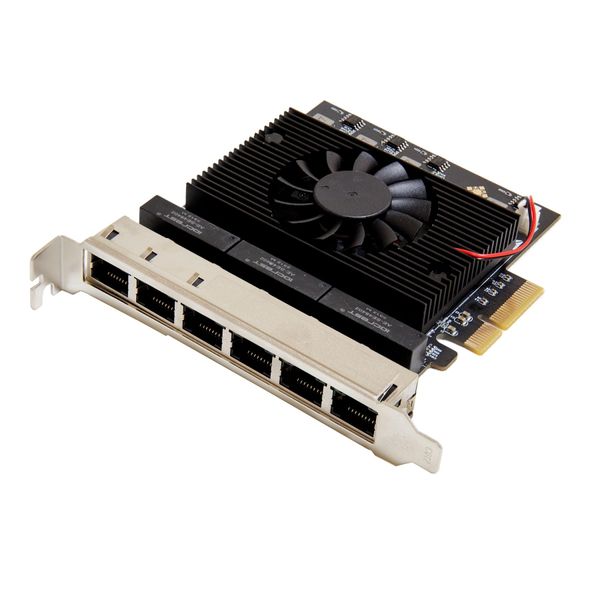 6 Port 2.5 Gigabit PCI-e x4 Ethernet Network Card