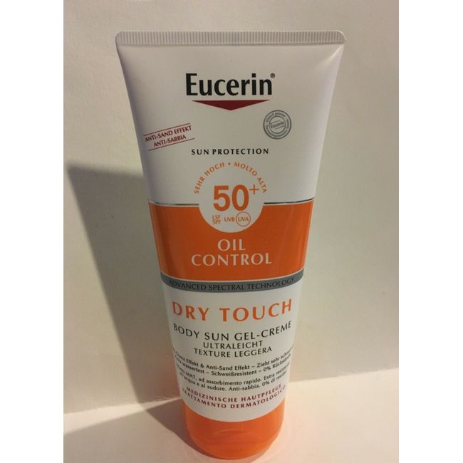 Eucerin Oil Control Dry Touch Sun Gel Cream SPF 50+ Ultra Light New 200ml