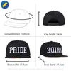 We Show Pride Gay Pride White on Black Rainbow Snapback Baseball Cap (WSPSB3)