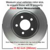 11.02'' Front Drilled Brake Rotors & Ceramic Pads for 2007 - 2013 Mini Cooper