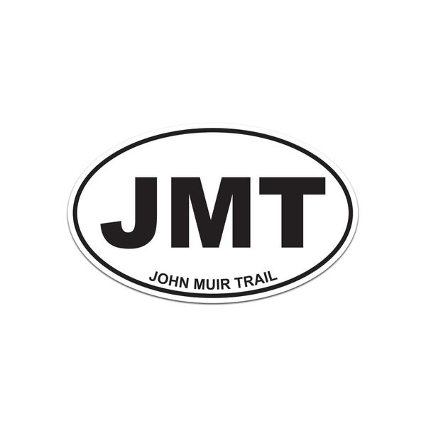 Oval JMT John Muir Trail Sticker Decal 24"x14.88"