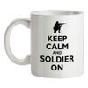 Keep Calm and Soldier On - 10oz - Ceramic Mug for Coffee/Tea