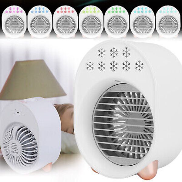 Mini Air Conditioner Fan Desktop Water Mist Rechargeable Cooling Humidifier Fan