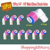 10 Pc Elbow Check Valve 1/8"-1/4" Thread Male Elbow Water Filter RO System
