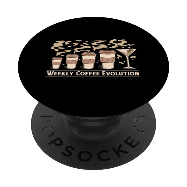 Coffee Evolution Coffee Lovers Cappuccino I Love Coffee PopSockets Swappable PopGrip