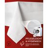 texpot Damask rectangular tablecloth, 140 x 200 cm, white satin edge, 100% cotton, table linen