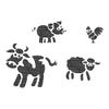 The Stencil Studio Ltd - Farm Animals Stencil - Reusable Stencil - Size Extra Small (A5) (10078XS)