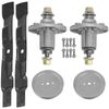 Spindle & Blade w/ Pulley for John Deere X145 X127 S100 E100 E110 E120 42" 2x
