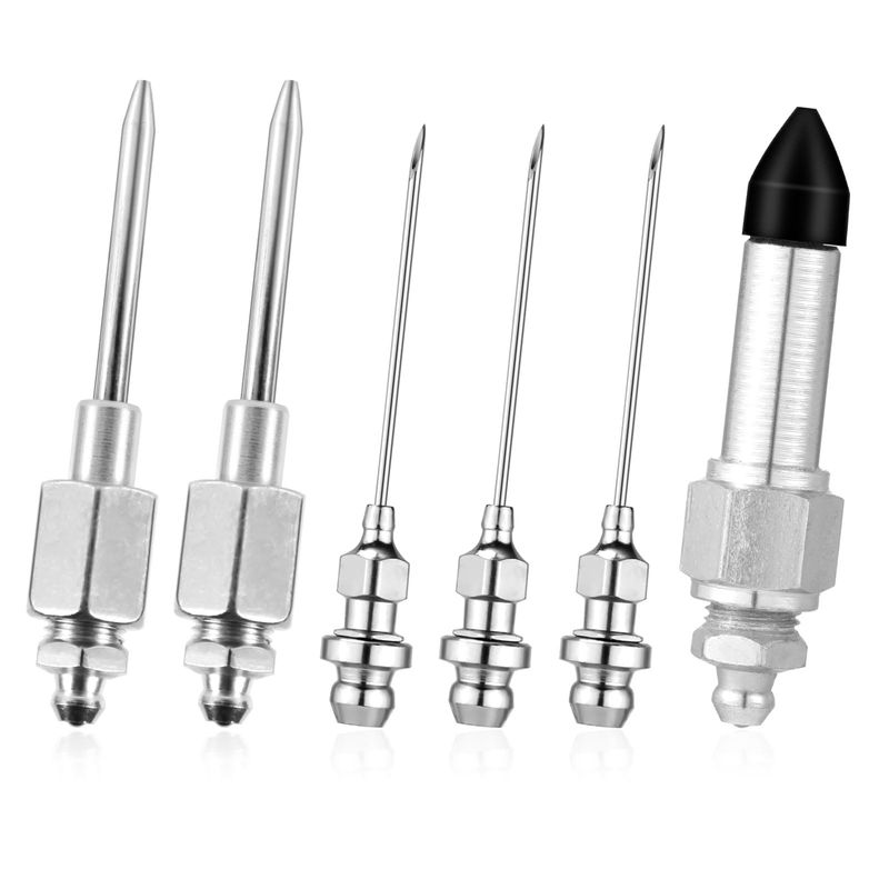 lasuroa 6pcs Grease Gun Accessory Set, Including 3 Grease Needle Nozzle ...