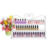 Marketero Metal Nail Polish Stand Organiser Holder Rack 3 Tiers, Nail Varnish Cosmetic Makeup Organiser Stand Storage Display White