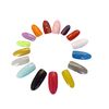 Fat-cat-copy-catz 100x False Medium Long Length Full Coverage Oval Rounded Tip French Full False Nails 10 different sizes - Silver