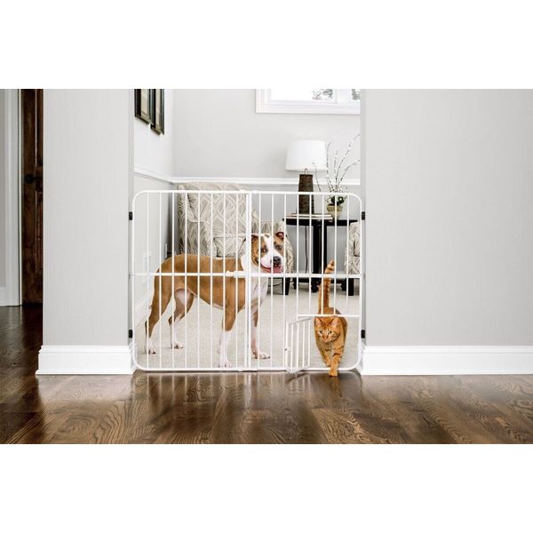 Metal Expandable Dog Gate Dogs Gates Sturdy All-metal Pets Durable Home Stairway