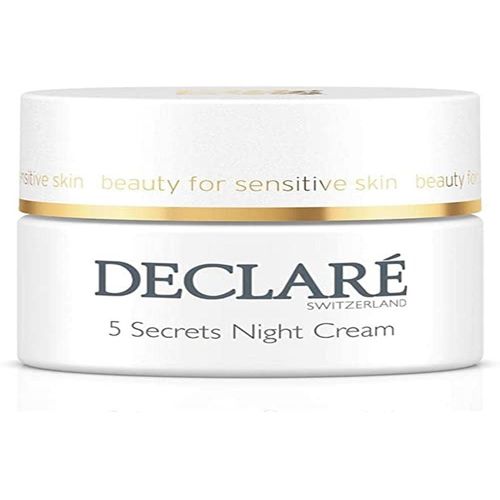 Declaré 5 Secrets Night Cream 50 ml - Night Cream for Sensitive Skin - For Intensive Moisture - With Hyaluronic Acid, Vitamin E & Chamomile - For All Skin Types