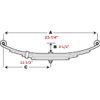 1724 Double Eye 3 Leaf Spring for 3,500 lb Trailer Axles - 23-1/4" Long - 2 Pack