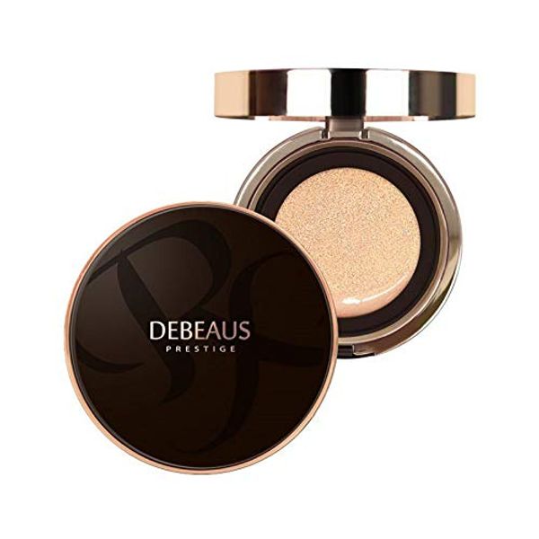 DEBEAUS Cushion Foundation with Refill, Korean Cosmetics, High Coverage, Won't Crumble, Human Stem Cell Culture