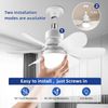 Socket Fan Light - Ceiling Fans with Lights and Remote/Socket Extender,Adjustabl