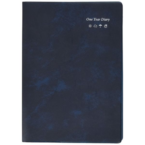 Life Journal, One Year Diary, Horizontal Rule, A5, Blue, D1561A