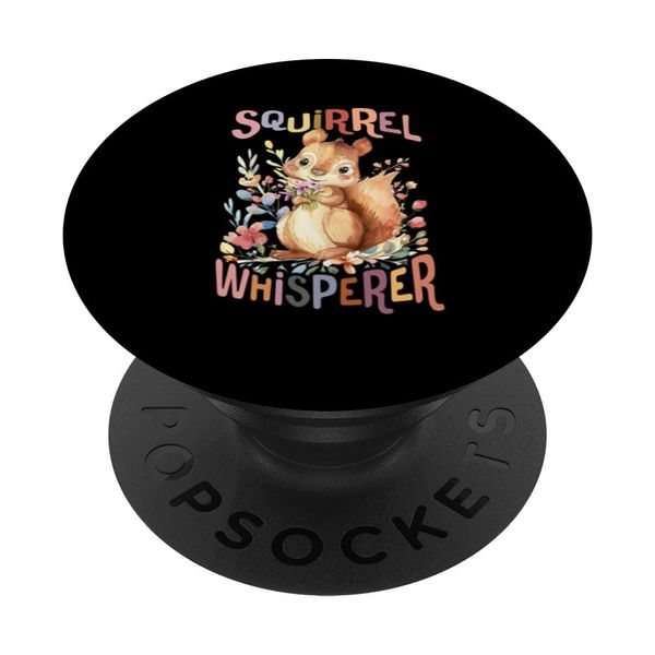 Baby Eichhörnchen mit Blumen süße Hasen Squirrel Flüsterer PopSockets Klebender PopGrip