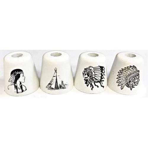 2- Ceramic Indian Design Cigarette Snuffers, BUTT11-2