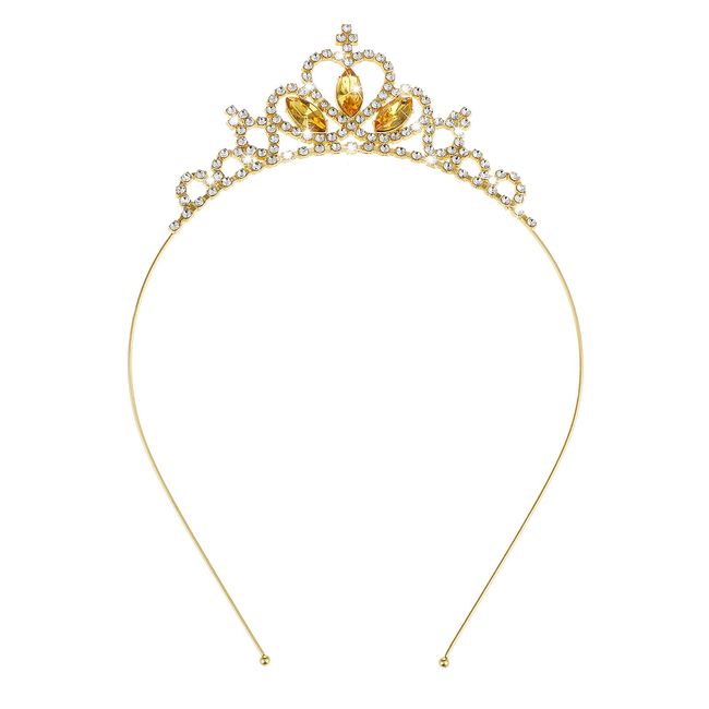 WLLHYF Princess Crown Crystal Sash Tiara Rhinestone Headband Hair Accessories for Women Girls Birthday Christmas Decoration Bride Wedding Headbands