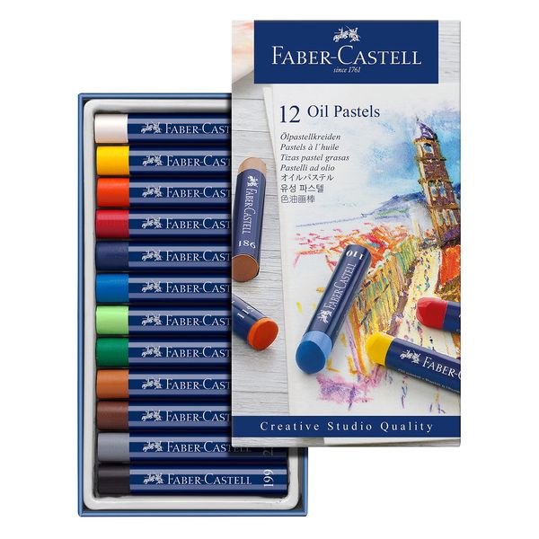 Faber-Castell Oil Pastels, Box of 12 127012