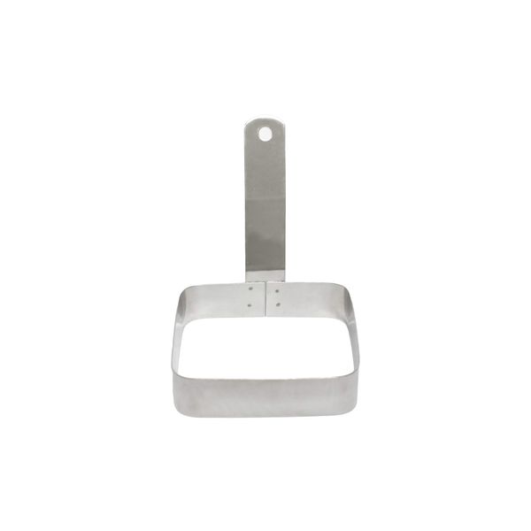 Thunder Group 4" x4" square egg rings, stainless steel, comes in each