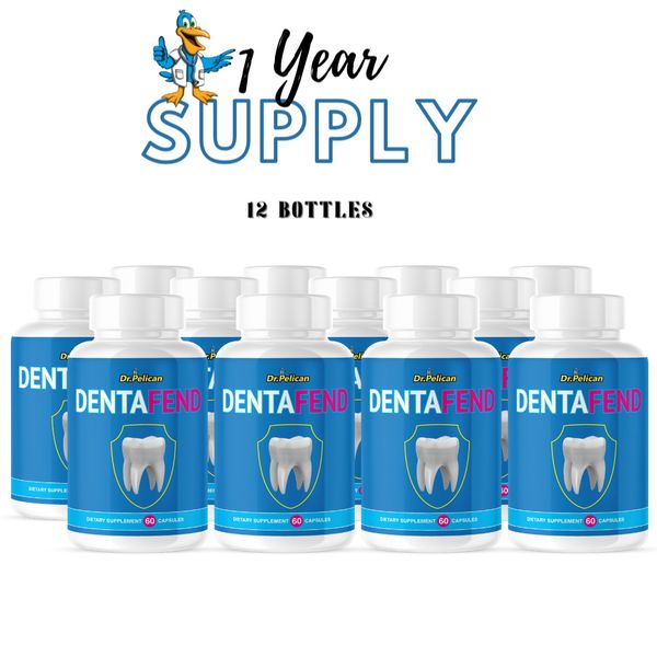 Dentafend- Oral & Digestive Support 12 Bottles- 720 Capsules