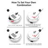 DAYGOS 4 Digit Combination Disc Padlock with Hardened Steel Keyless Heavy Duty Combo Lock for Sheds,Fence,Storage Unit,Trailer,Moving Cube(3/8-in Shackle)