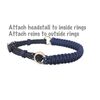 Dark Blue side pull hackamore attachment bitless bridle, horse tack