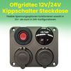 Offgridtec 12V 10A Toggle Switch, Flush-Mount Thread Design, Compact & Durable Plastic Construction, Fast Power Shutdown, Suitable for Housing, for DIY, Automotive, Marine & Control Panels
