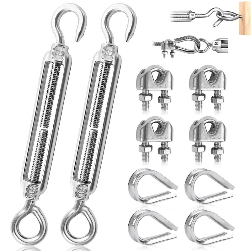 Rope Tensioner Stainless Steel Turnbuckle M5 Adjustable Turnbuckles ...